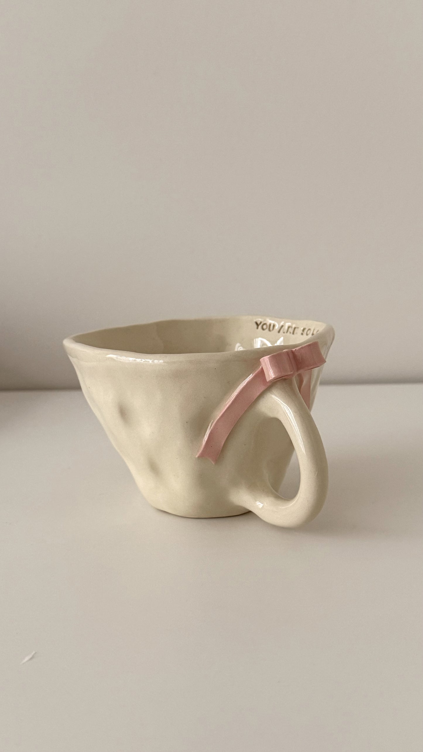 Pink Bow Mug - You Are So Loved