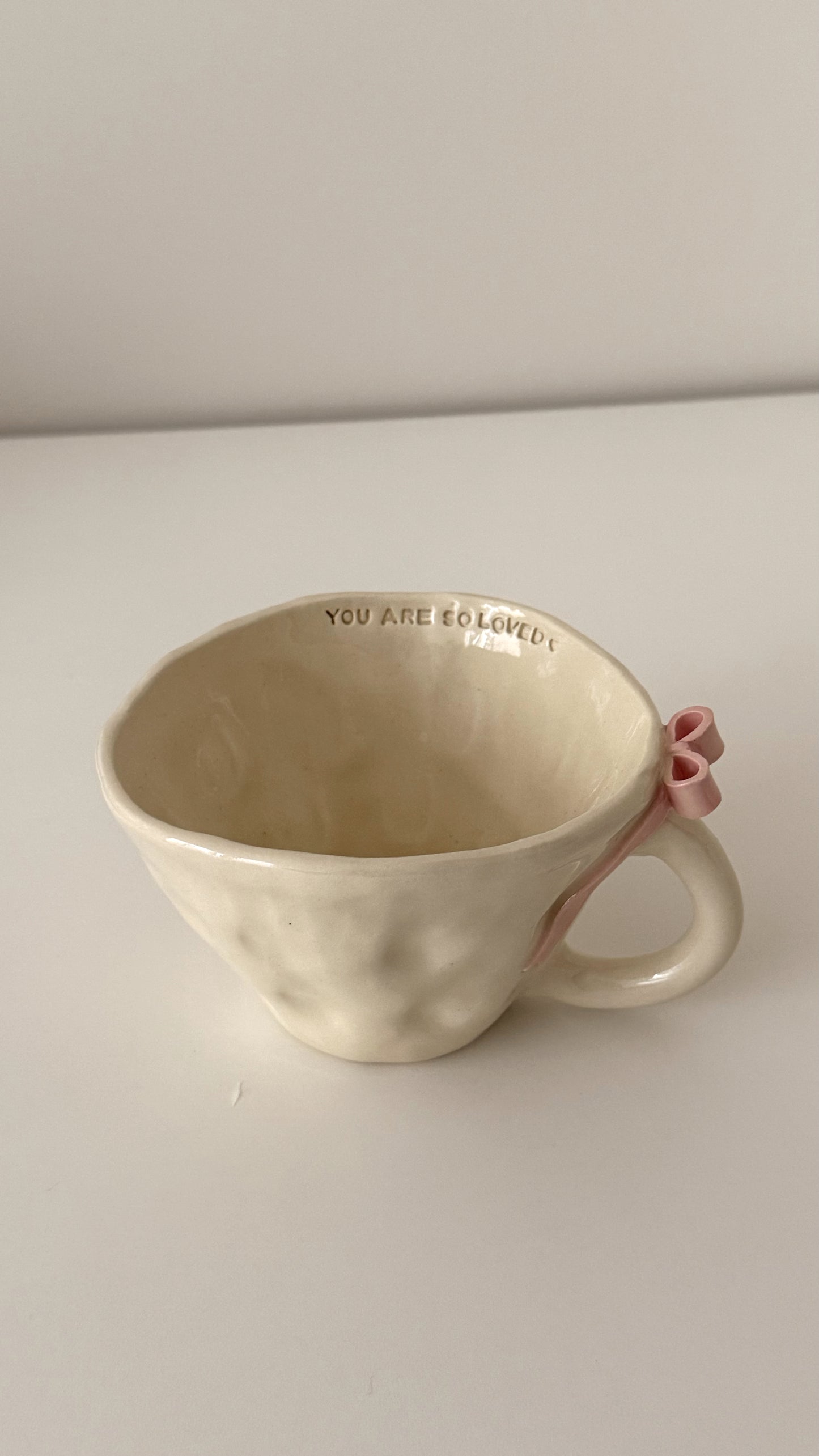 Pink Bow Mug - You Are So Loved