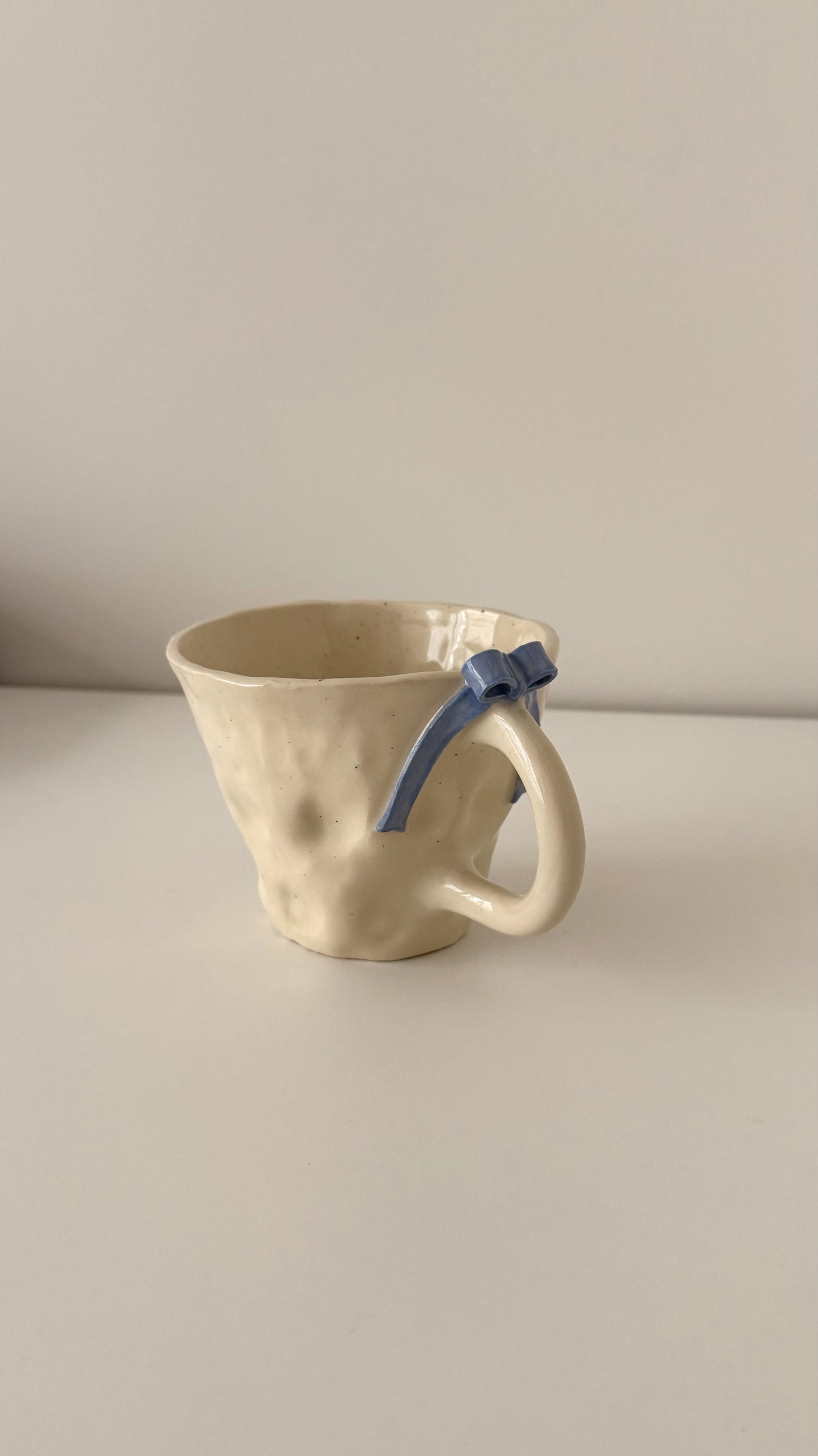 Blue Bow Latte Mug